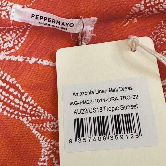 Peppermayo Orange Floral Mini Dress - Picture 8 of 8